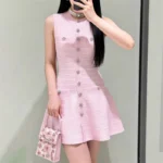 New Summer Women's Heavy-Duty Rhinestone Knitted Sleeveless Dress (Y2K) - Image 3