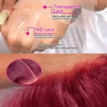 30 Inch Burgundy Body Wave Human Hair Wigs 13x4 HD Lace Frontal Wig Colored 99j - Image 3
