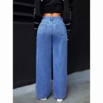 2026 New High Waist Wide Leg Jeans Women Vintage Washed Loose Straight Denim - Image 2