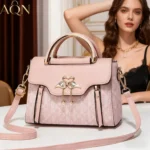 AQN Women's Embossed Plain Style Versatile Casual Shoulder Crossbody Bag - Image 4