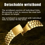 YaLaLuSi Men's Fashion Sport Waterproof Watch Luxury Gold Strap - Image 2