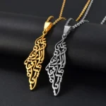 YILUOCD Palestine Map Pendant Necklace Arabic National Jewelry Fashion - Image 2
