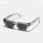 Ruiao 2026 fashion black small rectangular thick frame sunglasses for men - Image 6