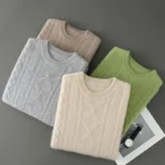 Men's New Cashmere Sweater Round Neck Long Sleeve Pullover 2025 Autumn/Winter 100% Merino Wool Knit Solid Color Sweater Clothing