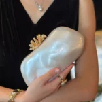 2026 New Shoulder Bag For Women Acrylic Alloy Flower Shell Bag Ladies Fashion Wedding - Image 4