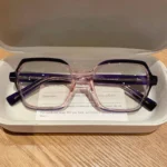 CLLOIO Ladies Trend Street Style Glasses Polygonal Gradual Change Frames Blue Light Filter Reading Glasses Customizable Myopia - Image 3