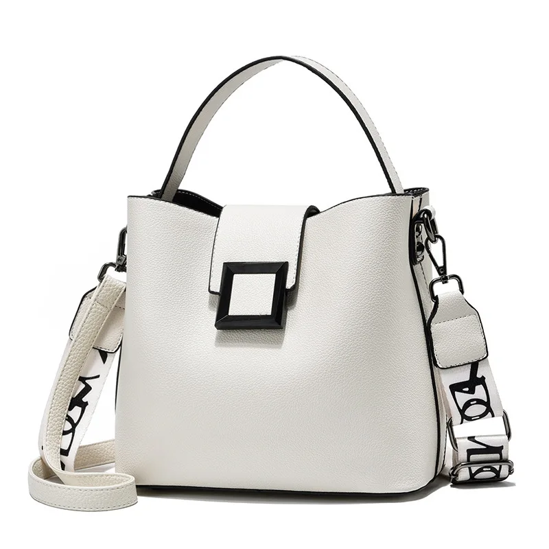 kf-S0fcfc44fde1f45dc931f863952cb9b3b6 Fashion Handbags High Quality Soft Leather Shoulder Bucket Bag Women - Image 1