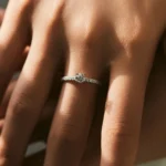 MODIAN D Color Moissanite Ring Delicate Square 925 Sterling Silver Lab Diamond - Image 2