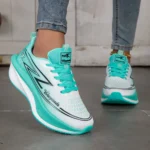 Women Gradient Lightning Print Running Sneakers Breathable Flying Weave Mesh Light Cushion Non Slip Shock Absorb Athletic Gym Jogging Sport Shoes - Image 4