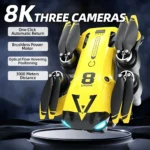 New Quadcopter with Triple Cameras, Optical Flow Positioning, One-Key Return, Brushless Motor