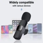 Mini Portable Wireless Lavalier Microphone Cancelling Audio Video Recording - Image 4