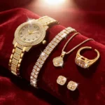 Luxury Women Gold Watch Fashion Ladies Quartz Diamond Wristwatch Elegant - Image 2