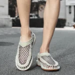 Summer Hand-woven Men's Sandals Fashion Men Casual Shoes Brand Designer Sneakers - Image 3