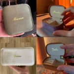 TAIMY Vintage Velvet Travel Jewelry Storage Ring Box Flip with Mirror Organizer - Image 6