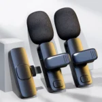 Mini Portable Wireless Lavalier Microphone Cancelling Audio Video Recording