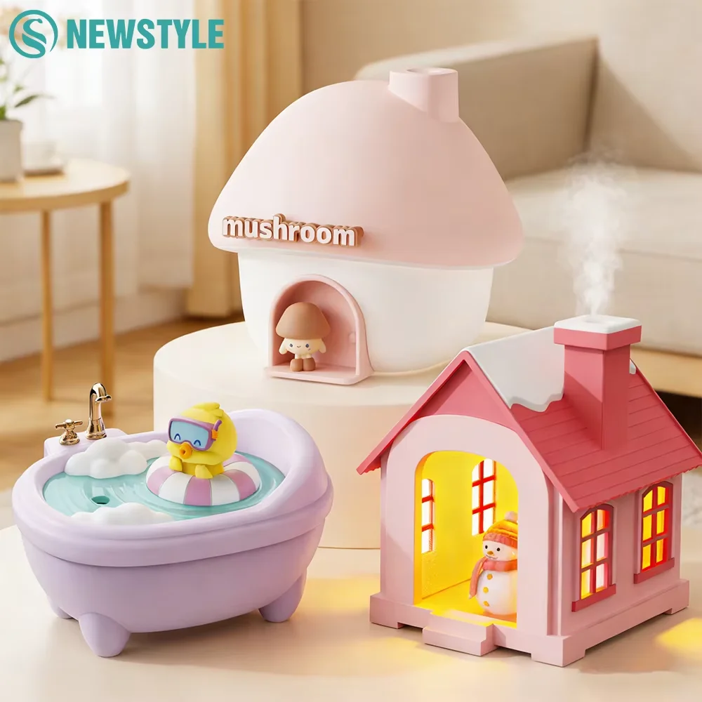 kf-S185f2ec65a1c49baa64530aeda7aa4e4v Cartoon Air Humidifier 300ml Mini Essential Oil Aroma Diffusers Colorful - Image 1