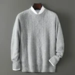 Men's New Cashmere Sweater Round Neck Long Sleeve Pullover 2025 Autumn/Winter 100% Merino Wool Knit Solid Color Sweater Clothing - Image 2