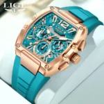 LIGE Original Brand Fashion Mens Watches Sport Military Chronograph Calendar Silicone