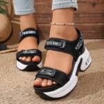 2026 Summer New Solid Color Thick Sole Anti-Slip Sports Sandals Women's - Image 2