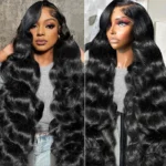 42 44 Inch 13x4 13x6 HD Transparent Body Wave Lace Frontal Wigs For Women