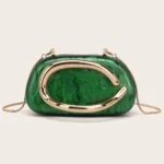 Fashion Women's Handbag Bride Metal Gold Women Luxury Evening Banquet Party Crossbody Bag - Image 4