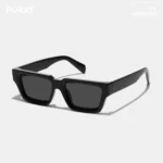 Ruiao 2026 fashion black small rectangular thick frame sunglasses for men - Image 4
