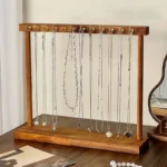 Jewelry Organizer Display Stand Solid Wood Necklace Hanging Countertop Rack - Image 4