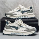 2026 New Men Retro Hong Kong Style Dad Shoes Breathable Mesh Odor Resistant Height Increasing - Image 2