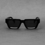 Ruiao 2026 fashion black small rectangular thick frame sunglasses for men