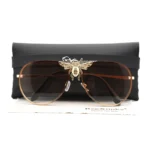 Classic Luxury Bee Vintage Sunglasses Fashion Designer Pilot Style Sun Glasses - Image 3
