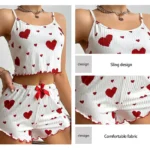 Women's Pajamas Set Sleepwear 2 PCS Short Tank Tops And Shorts - Image 4