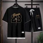 The 2025 summer new men's set features street fashion casual comfort softness