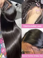 40 42 Inch 13x4 13x6 HD Transparent Bone Straight Lace Front Wigs 250% Brazilian Human - Image 2
