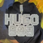 Customized Iced Out Square Name Pendant Personalized Any Letter Number - Image 3