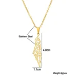 YILUOCD Palestine Map Pendant Necklace Arabic National Jewelry Fashion - Image 6