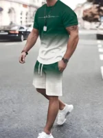 2024 New Summer Street Men's Suit Sportswear Men's Oversized Clothing 3D - Image 3