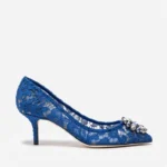 Mesh lace high-heeled shallow mouth shoes 2026 new pointed crystal buckle slim heel - Image 6