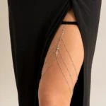 Boho Elastic Band Crystal Leg Thigh Chain for Women Summer Beach Sexy Tassel Multilayer - Image 3