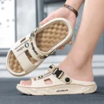 Summer Men's Massage Slippers Indoor Outdoor Sandals Beach Comfortable Soft Slides - Image 3