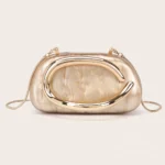 Fashion Women's Handbag Bride Metal Gold Women Luxury Evening Banquet Party Crossbody Bag