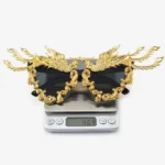 Metal Patch Decoration Sunglasses Women Oversized Party Outdoors Shades - Image 6