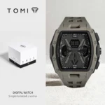 TOMI Sports Men Mecha Dual Display Watch, Analog Digital Dual Dial, Backlight