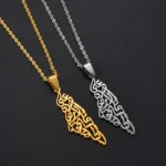 YILUOCD Palestine Map Pendant Necklace Arabic National Jewelry Fashion - Image 4
