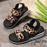Women Slingback Wedge Sandals Outdoor Summer Lightweight Slides Solid - Image 4