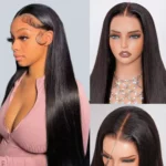 5*5 Glueless Lace Wigs Virgin Straight Human Hair Wear And Go Lace Frontal Wigs - Image 2