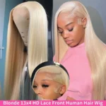 613 13x6 Straight Lace Front Wig Human Hair 36 Inch Blonde Wig Human Hair 250% Density - Image 3