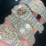 Full Diamond Watches for Women Luxury Top Brand Hip Hop Number Quartz Watch for Men - Image 3