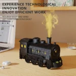Retro Train Essential Oil Diffuser with 2 Imitative Train Sounds, Quiet Aroma Diffuser