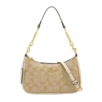 Fashion Women Geometric Print PVC Bag Chain Decor Underarm Bag Multifunctional - Image 4