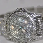 Full Diamond Watches for Women Luxury Top Brand Hip Hop Number Quartz Watch for Men - Image 6